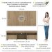 Rack com Painel e Suporte TV 65" com Rodízios e 2 portas Londres Multimóveis Rustic