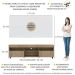 Rack com Painel e Suporte TV 65" com Rodízios e 2 portas Londres Multimóveis Rustic/Branco