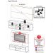 Rack com Painel e Suporte para TV até 65" Multimóveis Flórida FG3112 Preto