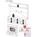 Rack com Painel e Suporte para TV até 65" Multimóveis Madri FG3366 Branco/Rustic