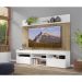 Rack com Painel e Suporte para TV até 65" Multimóveis Madri FG3366 Branco/Rustic