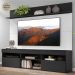 Rack com Painel e Suporte para TV até 65" Multimóveis Madri FG3366 Preto/Branco