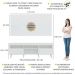Rack com Painel e Suporte para TV até 65" Pés Retrô com 2 Portas Londres Multimóveis Branco