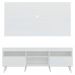 Rack com Painel e Suporte para TV até 65" Pés Retrô com 2 Portas Londres Multimóveis Branco