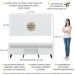 Rack com Painel e Suporte para TV até 65" Pés Retrô com 2 Portas Londres Multimóveis Branco/Preto