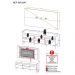 Rack com Painel e Suporte para TV até 65" Pés Retrô com 2 Portas Londres Multimóveis Branco/Preto