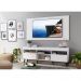 Rack com Painel e Suporte para TV até 65" Pés Retrô com 2 Portas Londres Multimóveis Branco/Preto