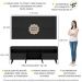 Rack com Painel e Suporte para TV até 65" Pés Retrô com 2 Portas Londres Multimóveis Preto