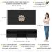 Rack com Painel e Suporte para TV até 65" Pés Retrô com 2 Portas Londres Multimóveis Preto/Branco