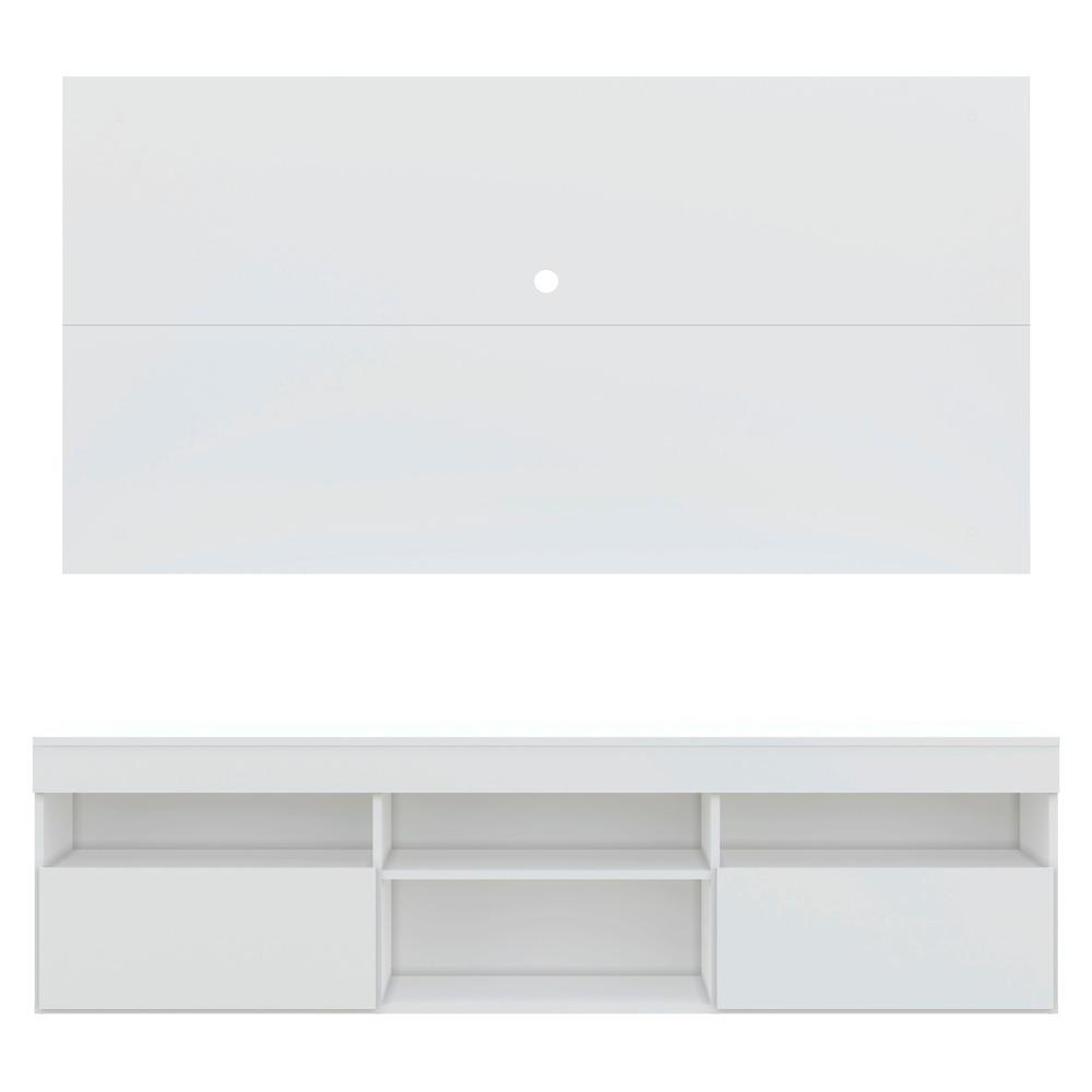 Rack com Painel e Suporte para TV até 65" Suspenso com 2 Portas Londres Multimóveis Branco