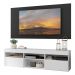 Rack com Painel e Suporte para TV até 65" Suspenso com 2 Portas Londres Multimóveis Branco/Preto