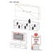 Rack com Painel e Suporte para TV até 65" Suspenso com 2 Portas Londres Multimóveis Branco/Rustic