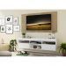 Rack com Painel e Suporte para TV até 65" Suspenso com 2 Portas Londres Multimóveis Branco/Rustic