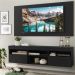 Rack com Painel e Suporte para TV até 65" Suspenso com 2 Portas Londres Multimóveis Preto