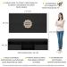 Rack com Painel e Suporte para TV até 65" Suspenso com 2 Portas Londres Multimóveis Preto