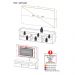 Rack com Painel e Suporte para TV até 65" Suspenso com 2 Portas Londres Multimóveis Preto