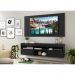 Rack com Painel e Suporte para TV até 65" Suspenso com 2 Portas Londres Multimóveis Preto