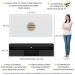 Rack com Painel e Suporte para TV até 65" Suspenso com 2 Portas Londres Multimóveis Preto/Branco