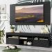 Rack com Painel e Suporte para TV até 65" com 2 Portas Londres Multimóveis Preto