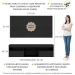 Rack com Painel e Suporte para TV até 65" com 2 Portas Londres Multimóveis Preto