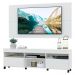 Rack com Painel e Suporte para TV até 65" com Rodízios e 2 Portas Londres Multimóveis Branco