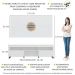 Rack com Painel e Suporte para TV até 65" com Rodízios e 2 Portas Londres Multimóveis Branco