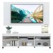 Rack com Painel e Suporte para TV até 65" com Rodízios e 2 Portas Londres Multimóveis Branco