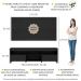 Rack com Painel e Suporte para TV até 65" com Rodízios e 2 Portas Londres Multimóveis Preto