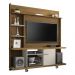 Rack com Painel para TV até 47 Polegadas com 1 Porta e Rodízios Multimóveis CR45277 Cinamomo/Off White/Ripado