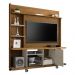 Rack com Painel para TV até 47 Polegadas com 1 Porta e Rodízios Multimóveis CR45277 Cinamomo/Off White/Ripado
