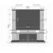 Rack com Painel para TV até 55 Polegadas com Vidros 2 LEDS e 2 Portas Multimóveis CR45278 Cinamomo/Off White/Ripado