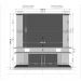 Rack com Painel para TV até 55 Polegadas com Vidros 2 LEDS e 2 Portas Multimóveis CR45278 Naturalle/Off White/Ripado