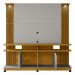 Rack com Painel para TV até 55 Polegadas com Vidros 2 LEDS e 2 Portas Multimóveis CR45278 Naturalle/Off White/Ripado