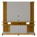 Rack com Painel para TV até 55 Polegadas com Vidros 2 LEDS e 2 Portas Multimóveis CR45278 Naturalle/Off White/Ripado