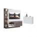 Rack com Painel para TV até 55 Polegadas e Aparador 3 Portas Multimóveis MP1097 Branco/Lacca Fumê