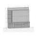 Rack com Painel para TV até 65 Polegadas com LED Vidros e 2 Portas Multimóveis CR45275 Naturalle/Off White/Ripado