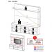 Rack com Painel para TV até 65" Multimóveis Madri FG3365 Rustic/Branco