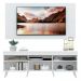 Rack com Painel para TV até 65" Pés Retrô com 2 Portas Londres Multimóveis Branco