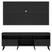 Rack com Painel para TV até 65" Pés Retrô com 2 Portas Londres Multimóveis Preto