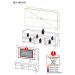 Rack com Painel para TV até 65" Pés Retrô com 2 Portas Londres Multimóveis Preto/Branco