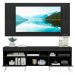 Rack com Painel para TV até 65" Pés Retrô com 2 Portas Londres Multimóveis Preto/Branco
