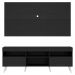 Rack com Painel para TV até 65" Pés Retrô com 2 Portas Londres Multimóveis Preto/Branco