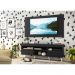 Rack com Painel para TV até 65" Pés Retrô com 2 Portas Londres Multimóveis Preto/Branco