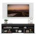 Rack com Painel para TV até 65" Suspenso com 2 Portas Londres Multimóveis Preto/Branco