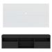 Rack com Painel para TV até 65" Suspenso com 2 Portas Londres Multimóveis Preto/Branco