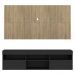 Rack com Painel para TV até 65" Suspenso com 2 Portas Londres Multimóveis Preto/Rustic