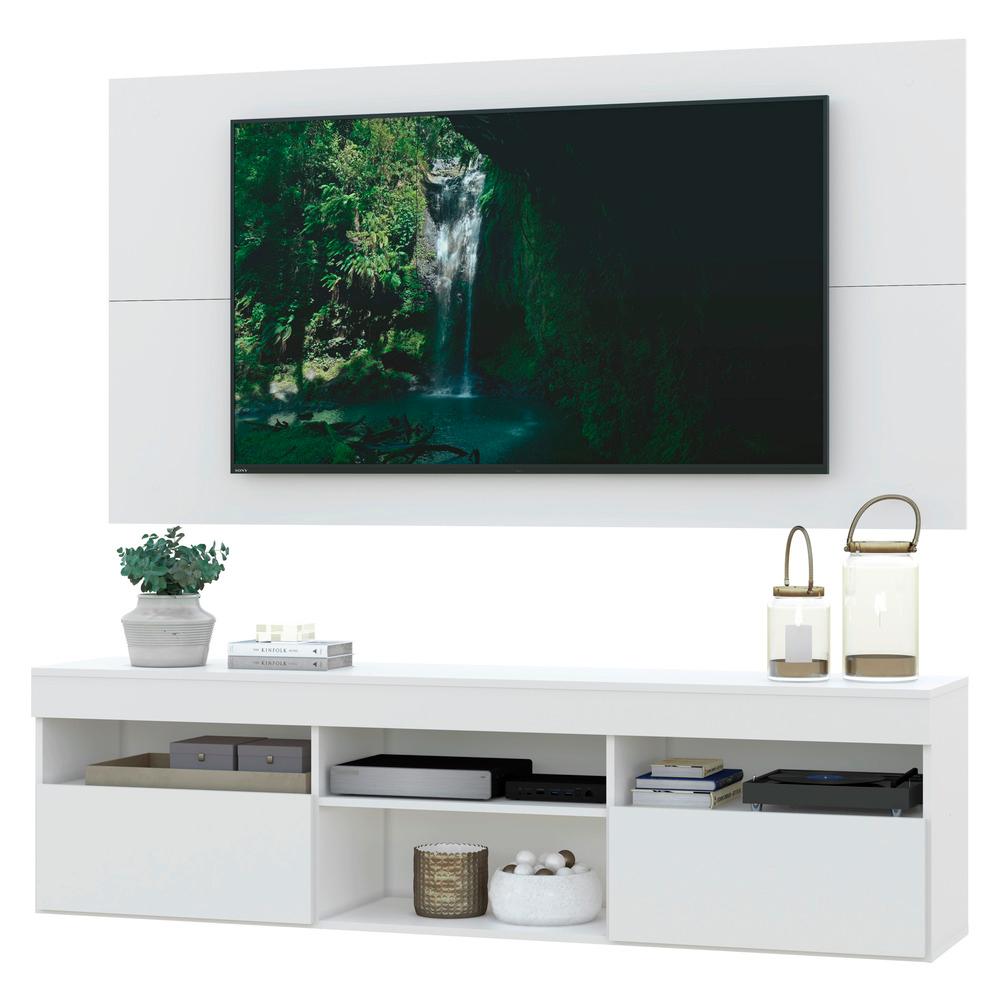 Rack com Painel para TV até 65" com 2 Portas Londres Multimóveis Branco