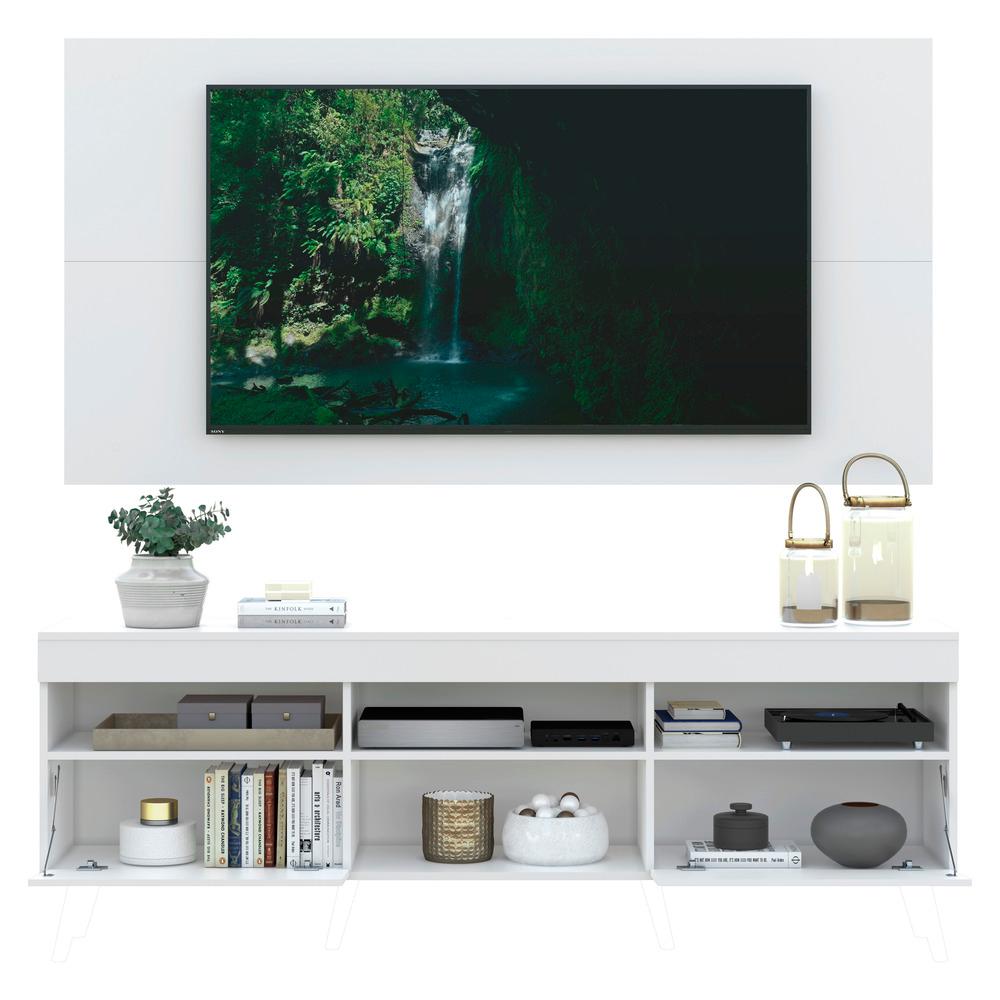 Rack com Painel para TV até 65" com 2 Portas Londres Multimóveis Branco