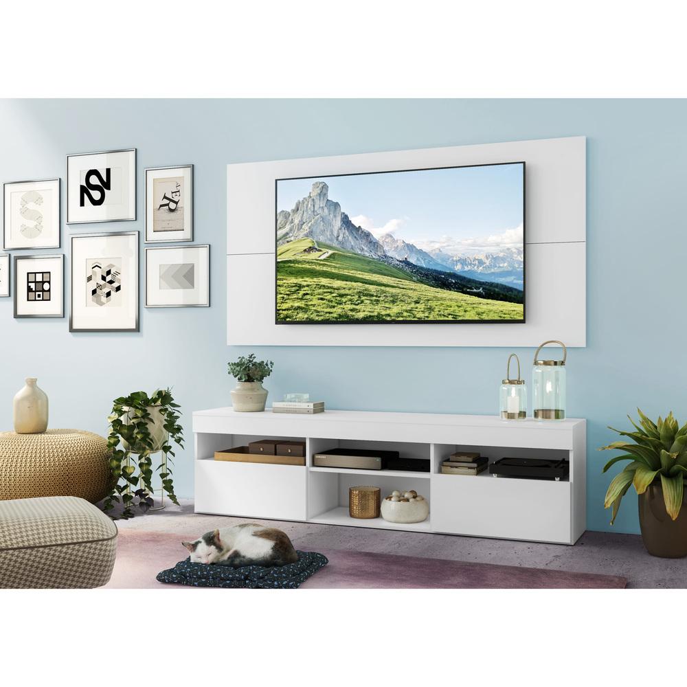 Rack com Painel para TV até 65" com 2 Portas Londres Multimóveis Branco