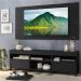 Rack com Painel para TV até 65" com Rodízios e 2 portas Londres Multimóveis Preto